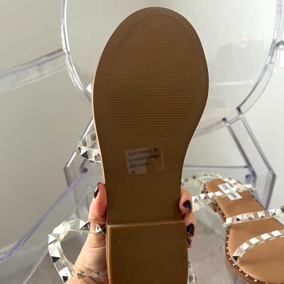 Steve Madden studded clear strap sandals size 7 - Picture 4 of 4